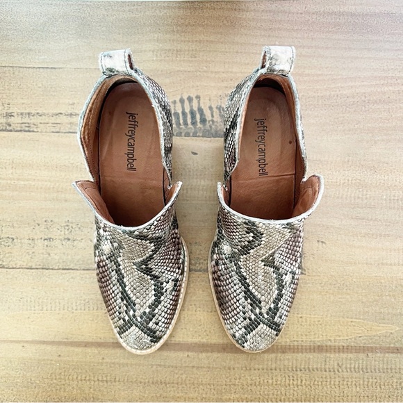 JEFFREY CAMPBELL Western Snakeskin Print Boots 6.5 - Picture 4 of 8